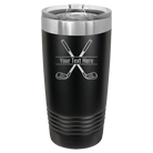 Personalized black 20 oz vacuum insulated tumbler with 'Golf' design