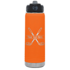Personalized orange 20 oz vacuum insulated water bottle with 'Golf' design