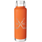 Personalized orange 24 oz vacuum insulated water bottle with 'Golf' design
