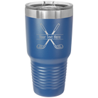 Personalized royal blue 30 oz vacuum insulated tumbler with 'Golf' design