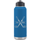 Personalized royal blue 32 oz vacuum insulated water bottle with 'Golf' design