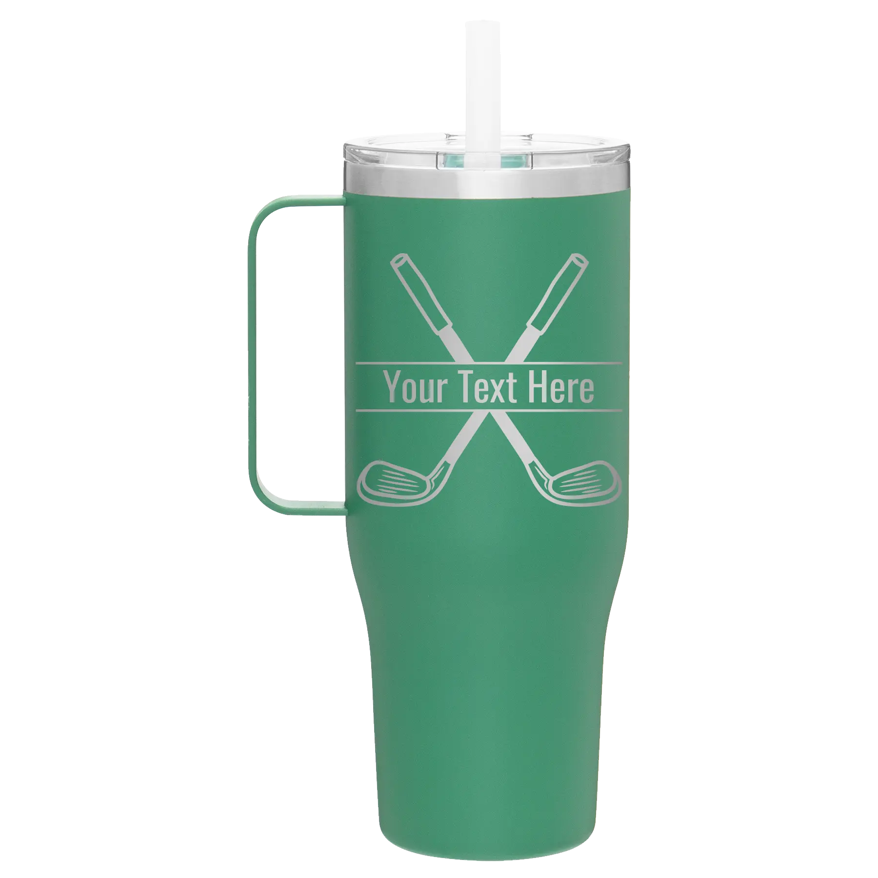 Personalized forage 40 oz vacuum insulated tumbler mug with 'Golf' design