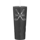Personalized black 20 oz vacuum insulated tumbler with 'Golf' design