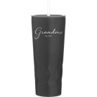 Personalized black 20 oz vacuum insulated tumbler with 'Grandma est' design