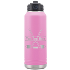 Personalized light purple 32 oz vacuum insulated water bottle with 'Hockey' design