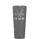 Personalized slate 20 oz vacuum insulated tumbler with 'Hockey' design
