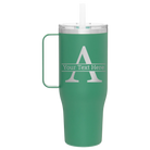 Personalized forage 40 oz vacuum insulated tumbler mug with 'Monogram letter A' design