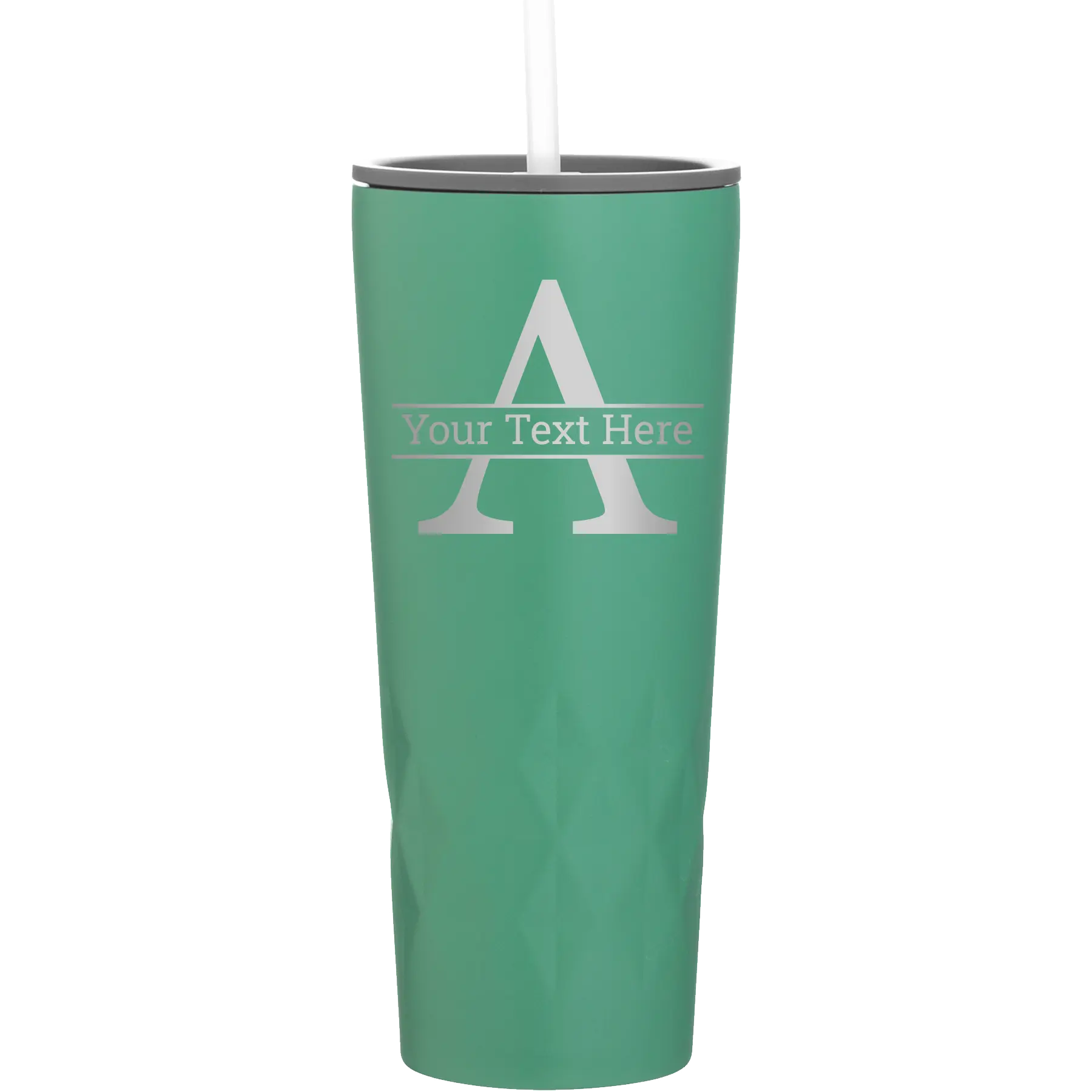 Personalized forage 20 oz vacuum insulated tumbler with 'Monogram letter A' design