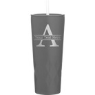 Personalized slate 20 oz vacuum insulated tumbler with 'Monogram letter A' design