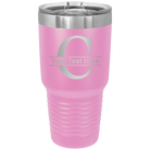 Personalized light purple 30 oz vacuum insulated tumbler with 'Monogram letter C' design