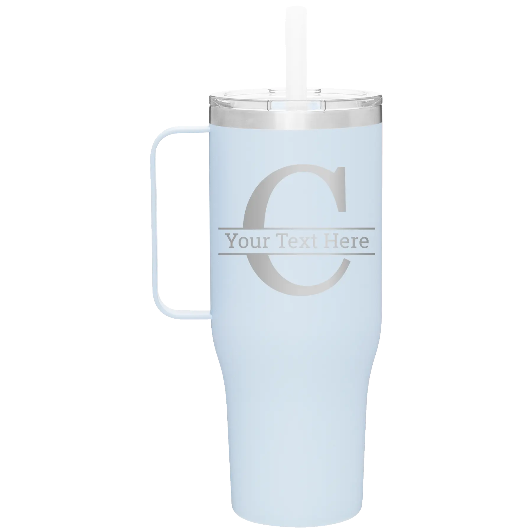 Personalized landfall 40 oz vacuum insulated tumbler mug with 'Monogram letter C' design