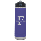 Personalized purple 20 oz vacuum insulated water bottle with 'Monogram letter F' design