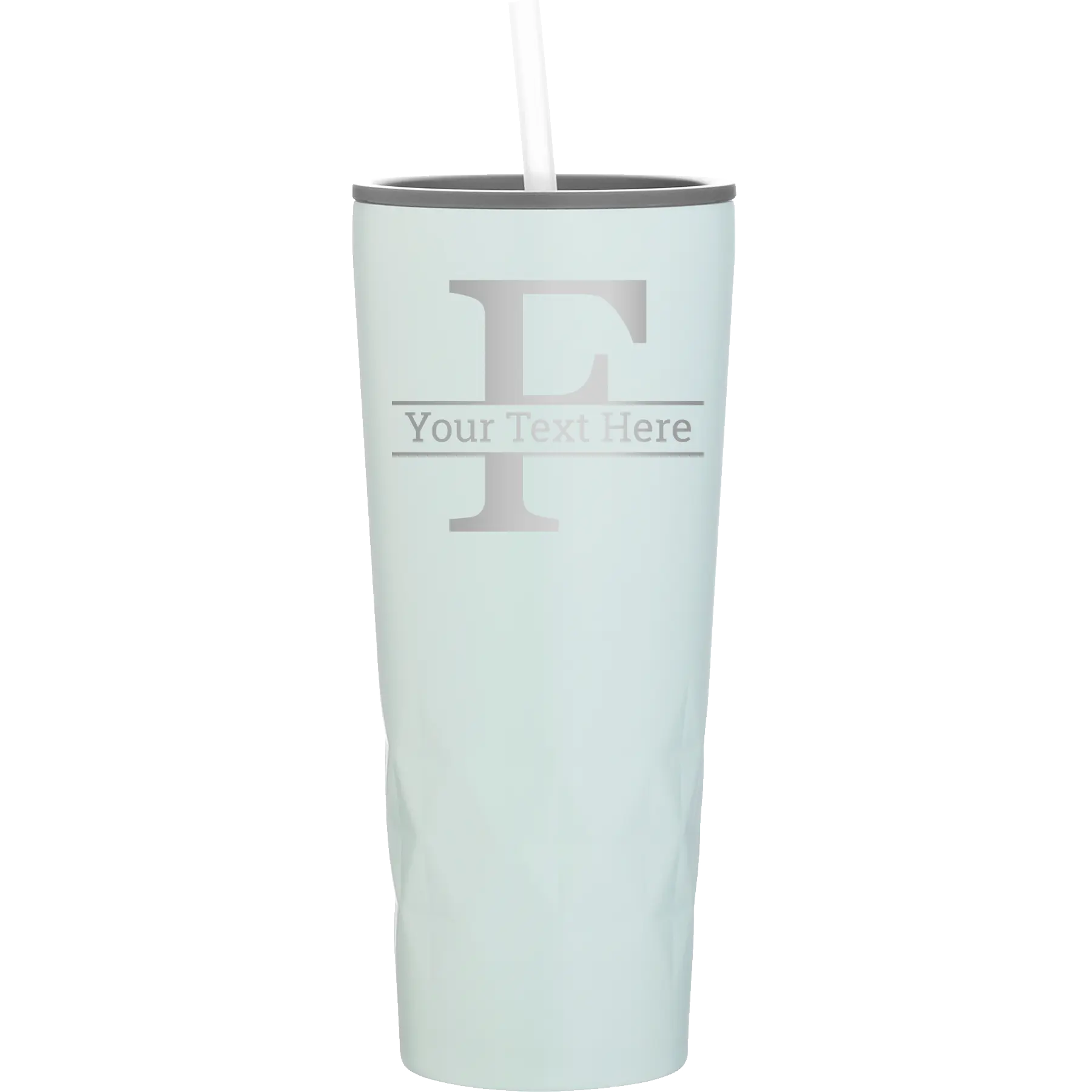 Personalized meadow 20 oz vacuum insulated tumbler with 'Monogram letter F' design