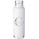 Personalized white 24 oz vacuum insulated water bottle with 'Monogram letter G' design