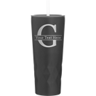 Personalized black 20 oz vacuum insulated tumbler with 'Monogram letter G' design