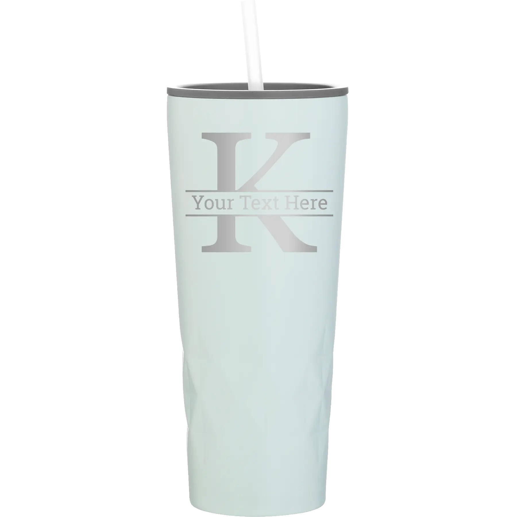 Personalized meadow 20 oz vacuum insulated tumbler with 'Monogram letter K' design