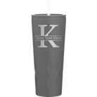 Personalized slate 20 oz vacuum insulated tumbler with 'Monogram letter K' design