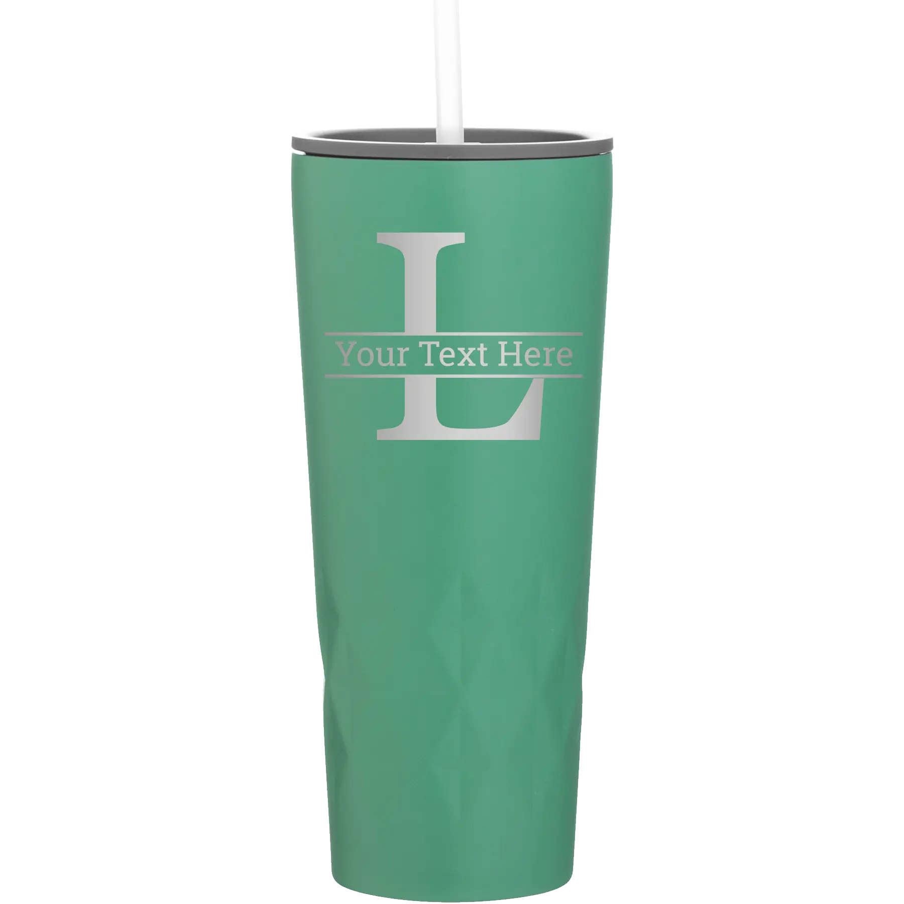Personalized forage 20 oz vacuum insulated tumbler with 'Monogram letter L' design