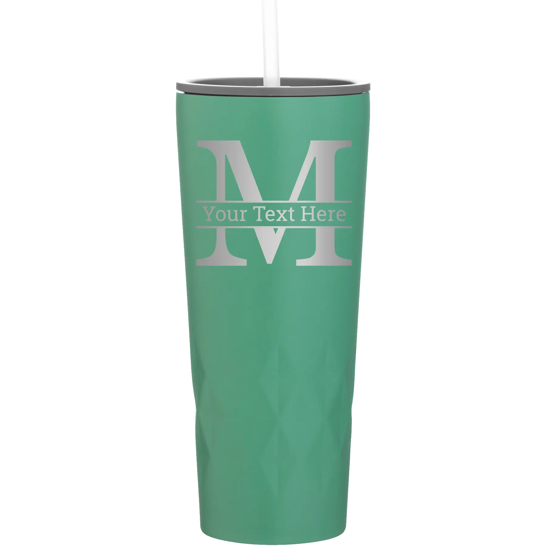 Personalized forage 20 oz vacuum insulated tumbler with 'Monogram letter M' design