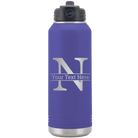 Personalized purple 32 oz vacuum insulated water bottle with 'Monogram letter N' design