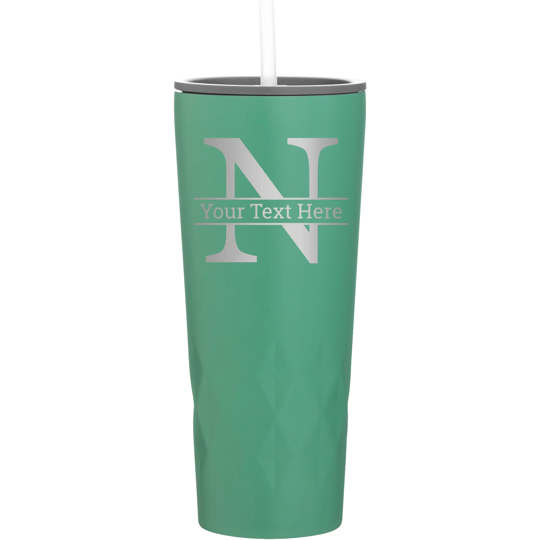 Personalized forage 20 oz vacuum insulated tumbler with 'Monogram letter N' design