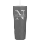 Personalized slate 20 oz vacuum insulated tumbler with 'Monogram letter N' design