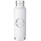 Personalized white 24 oz vacuum insulated water bottle with 'Monogram letter O' design