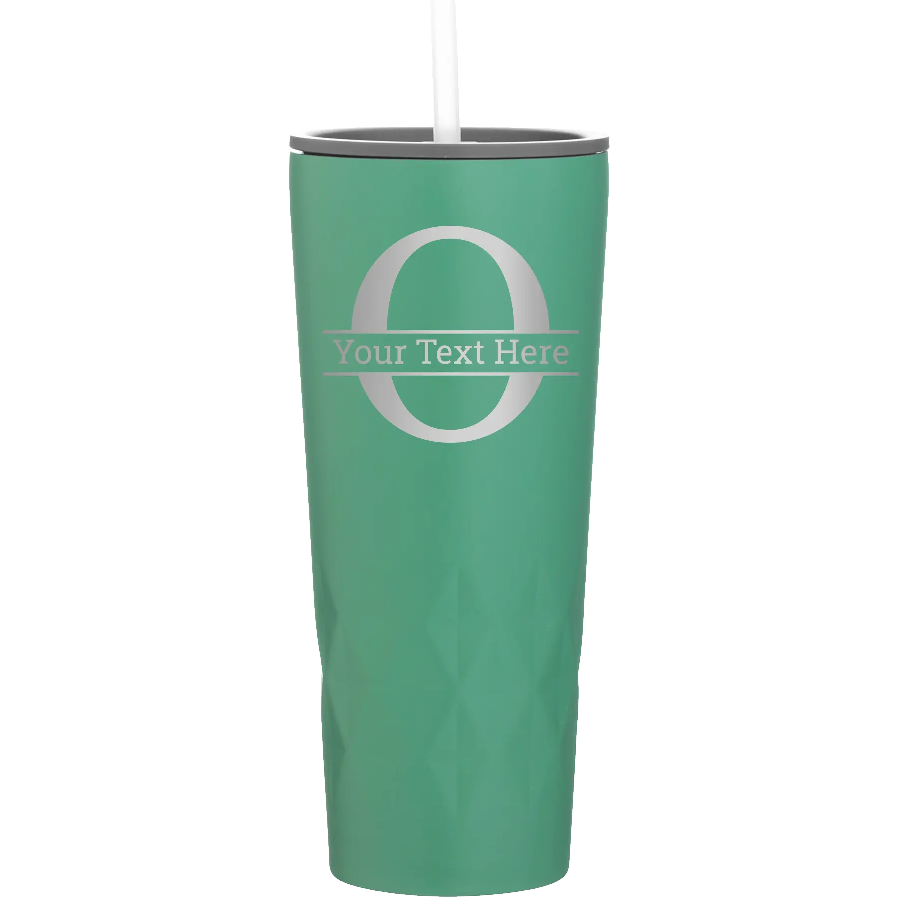 Personalized forage 20 oz vacuum insulated tumbler with 'Monogram letter O' design