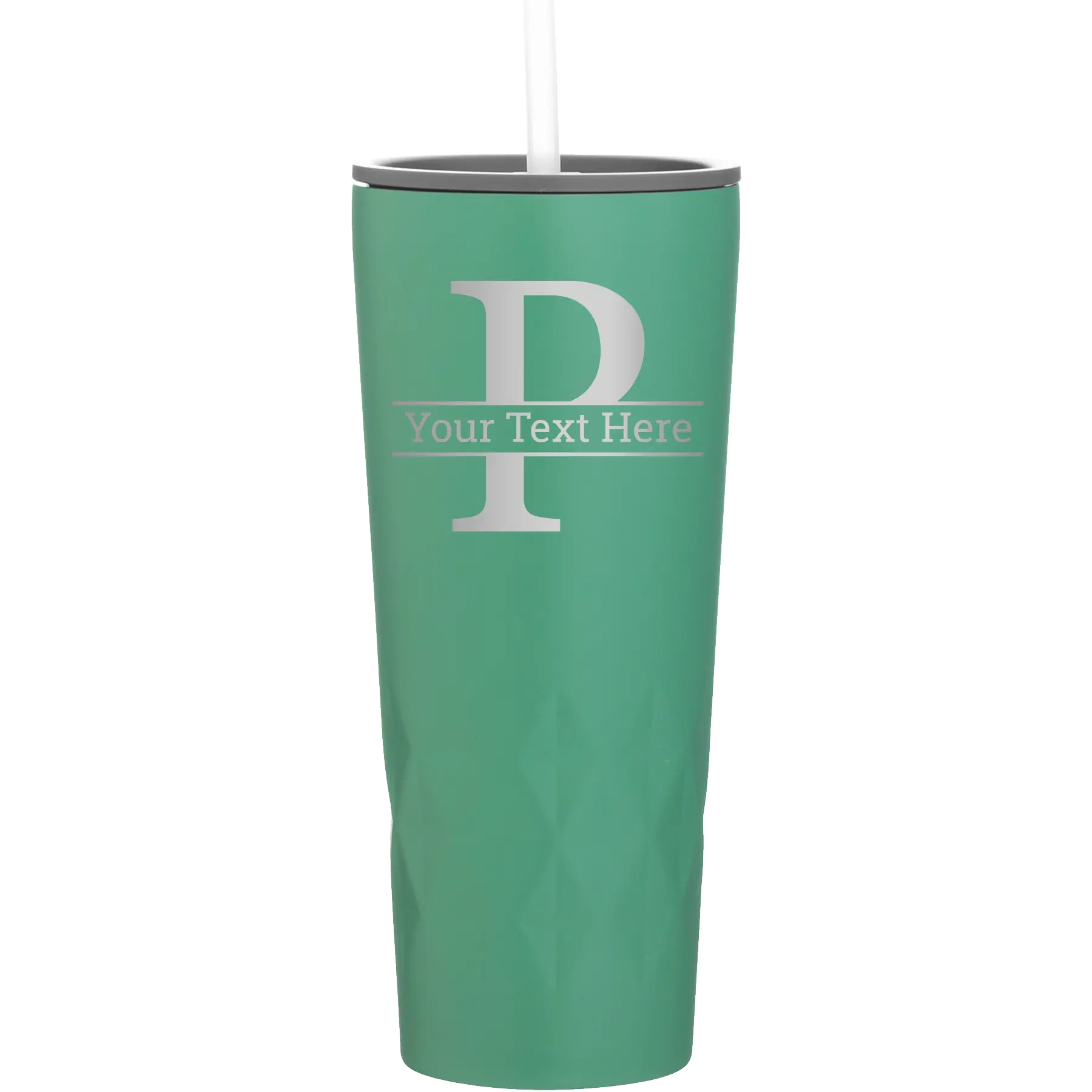 Personalized forage 20 oz vacuum insulated tumbler with 'Monogram letter P' design