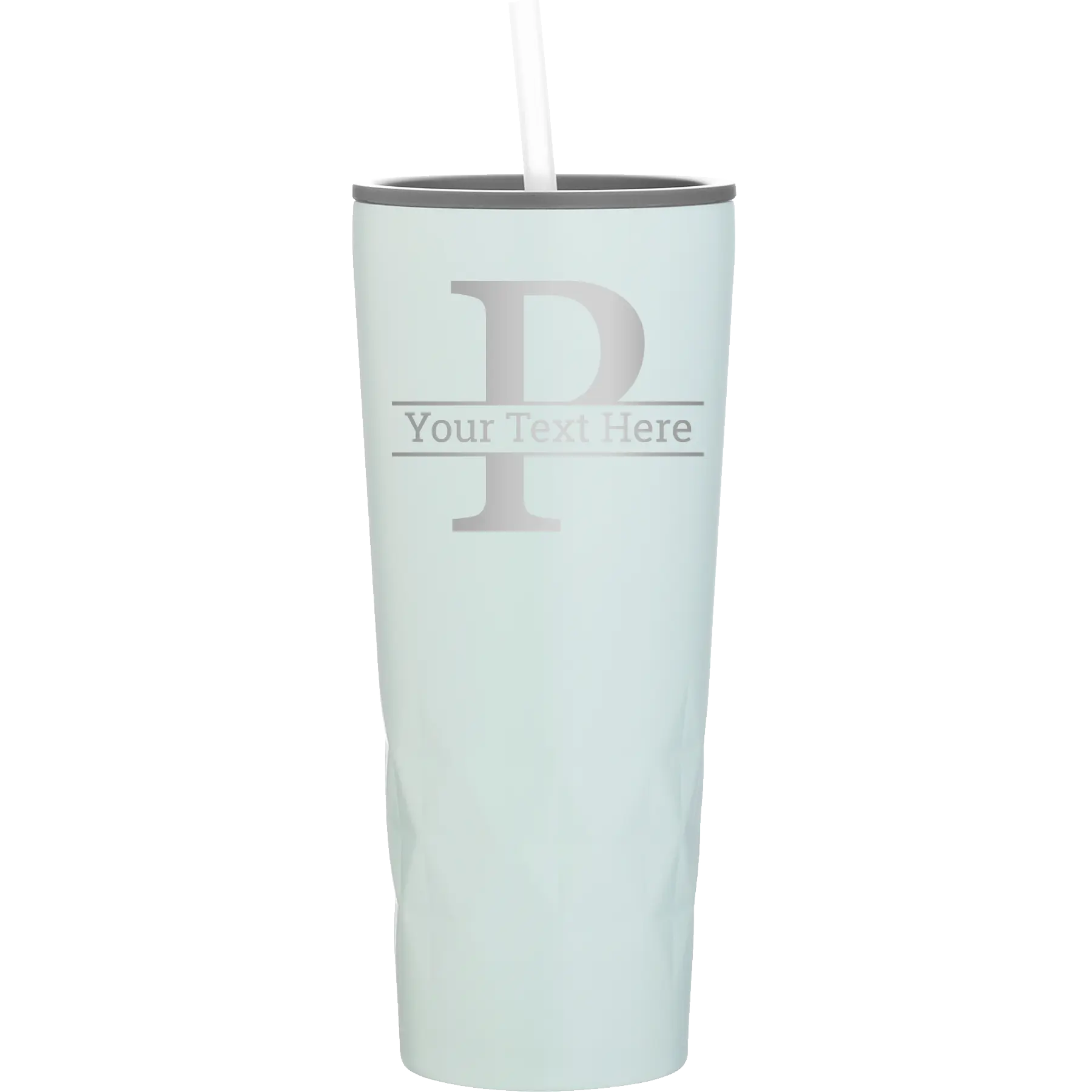 Personalized meadow 20 oz vacuum insulated tumbler with 'Monogram letter P' design