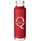 Personalized red 24 oz vacuum insulated water bottle with 'Monogram letter Q' design