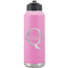 Personalized light purple 32 oz vacuum insulated water bottle with 'Monogram letter Q' design