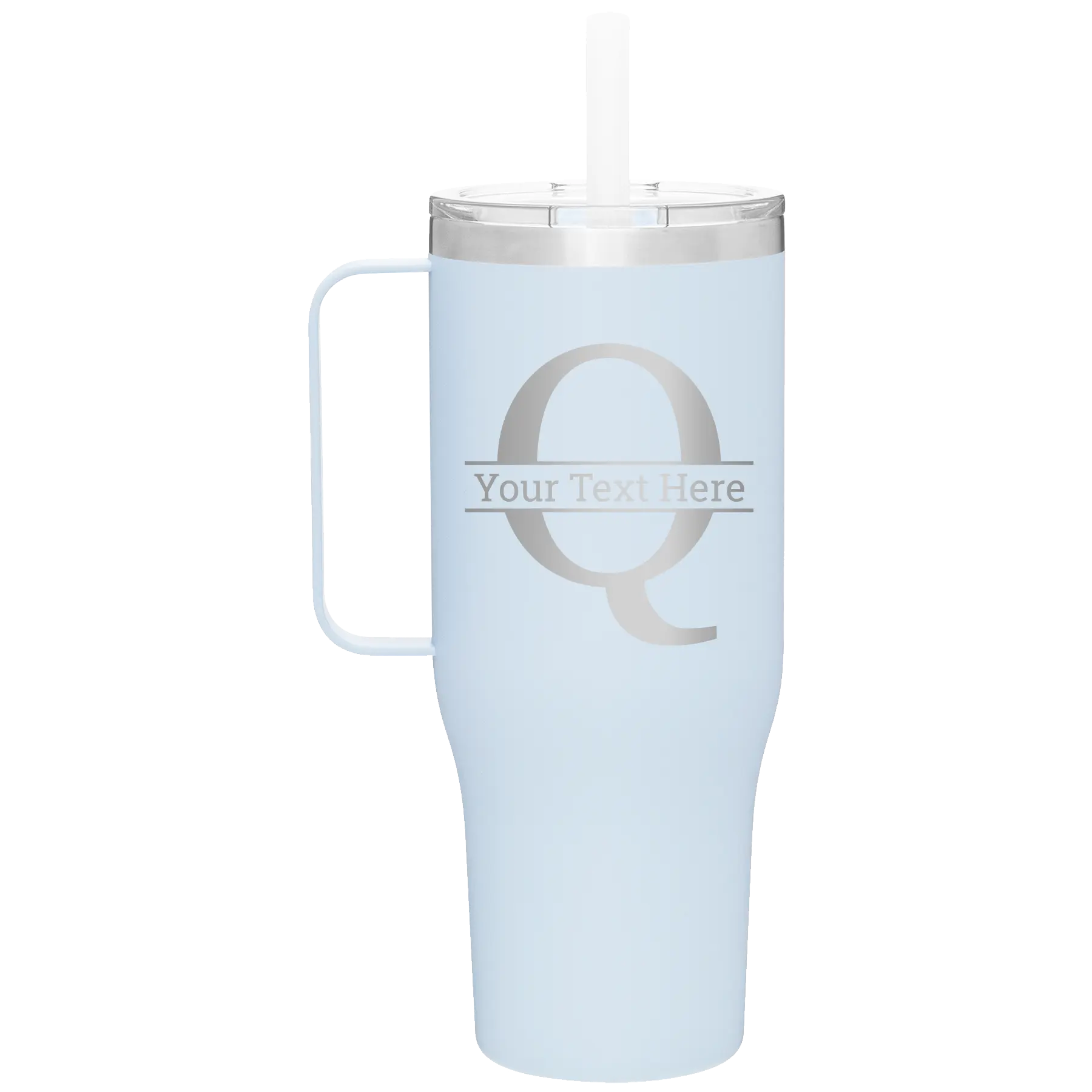 Personalized landfall 40 oz vacuum insulated tumbler mug with 'Monogram letter Q' design