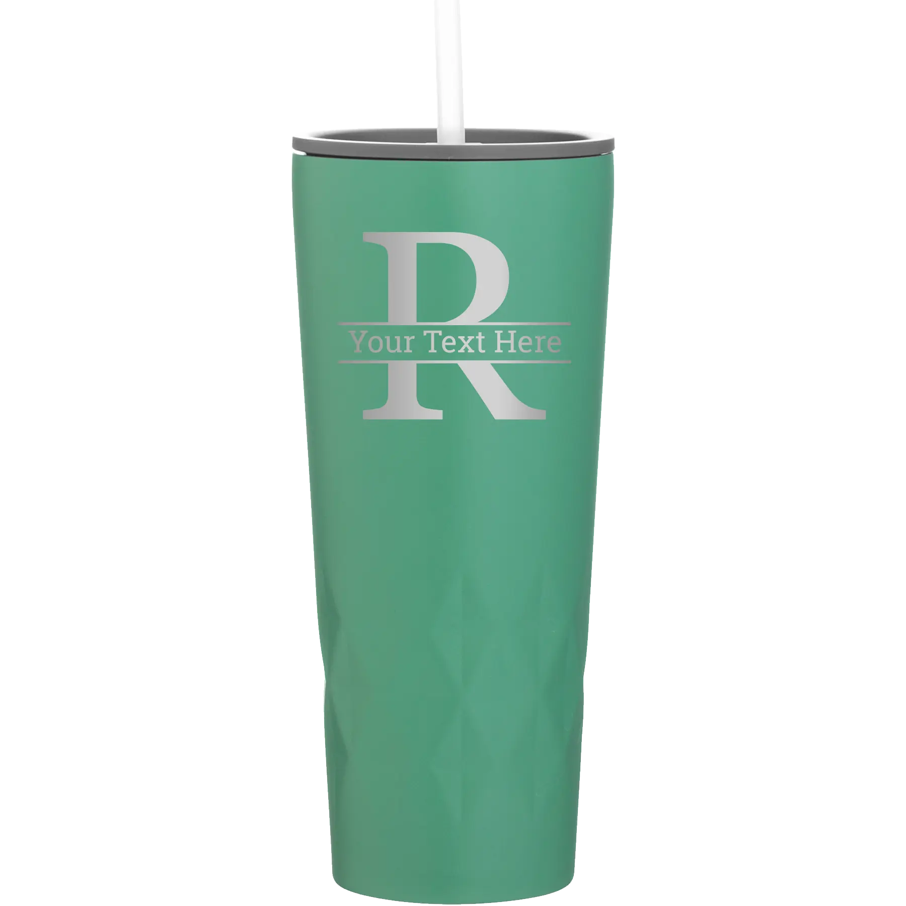 Personalized forage 20 oz vacuum insulated tumbler with 'Monogram letter R' design