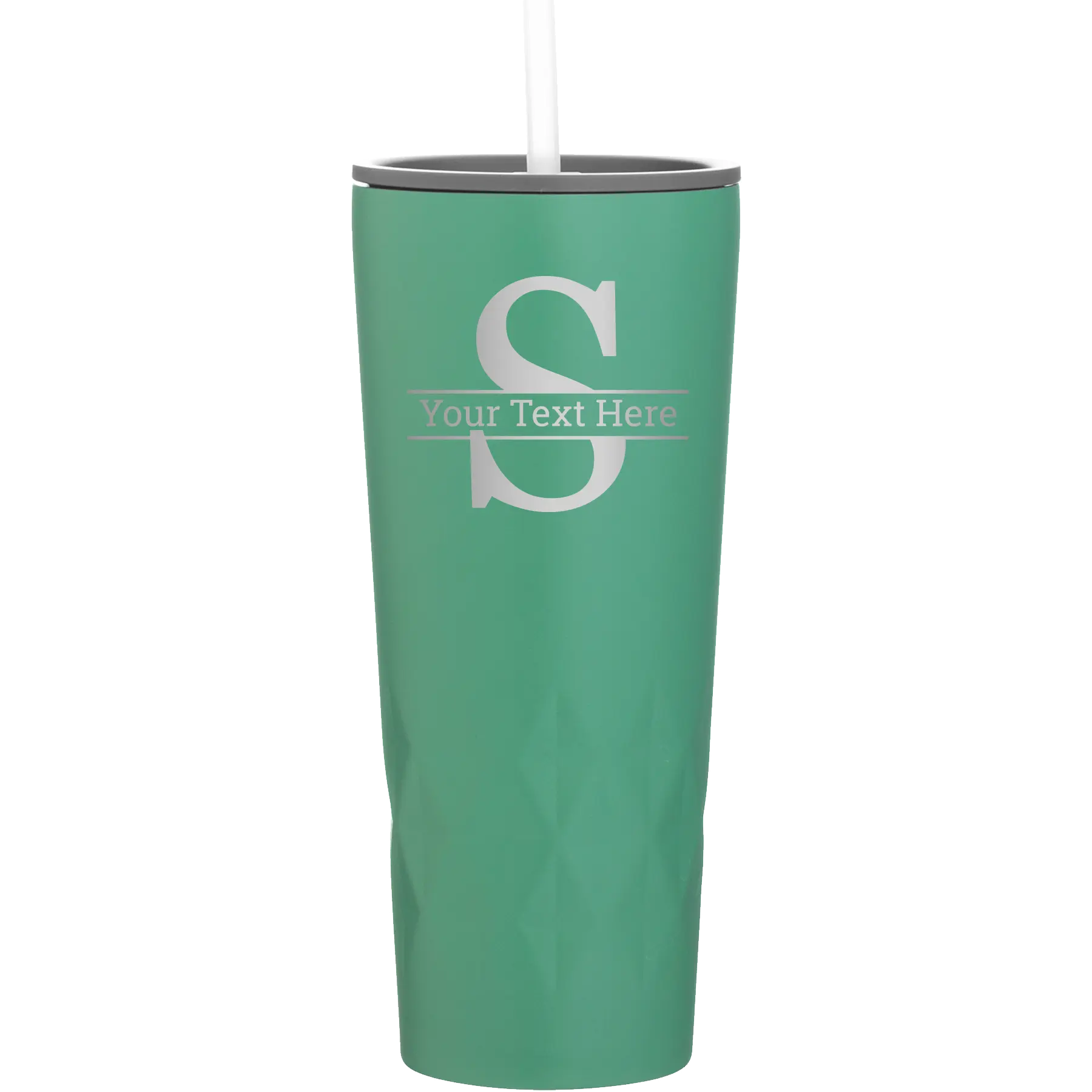 Personalized forage 20 oz vacuum insulated tumbler with 'Monogram letter S' design