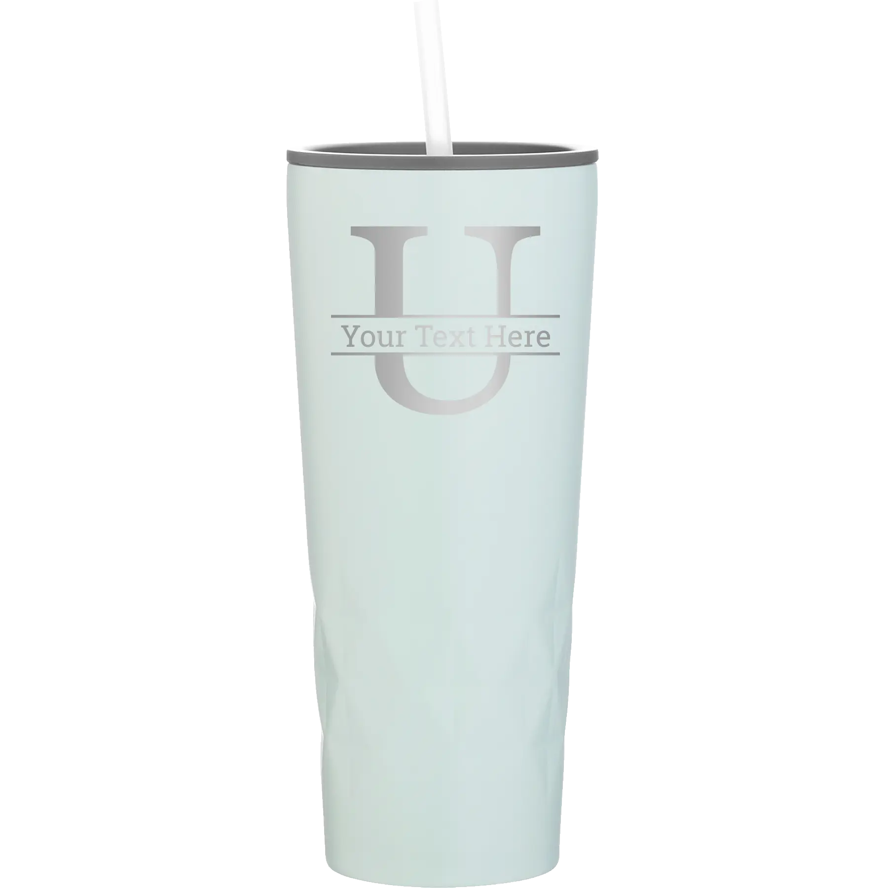 Personalized meadow 20 oz vacuum insulated tumbler with 'Monogram letter U' design