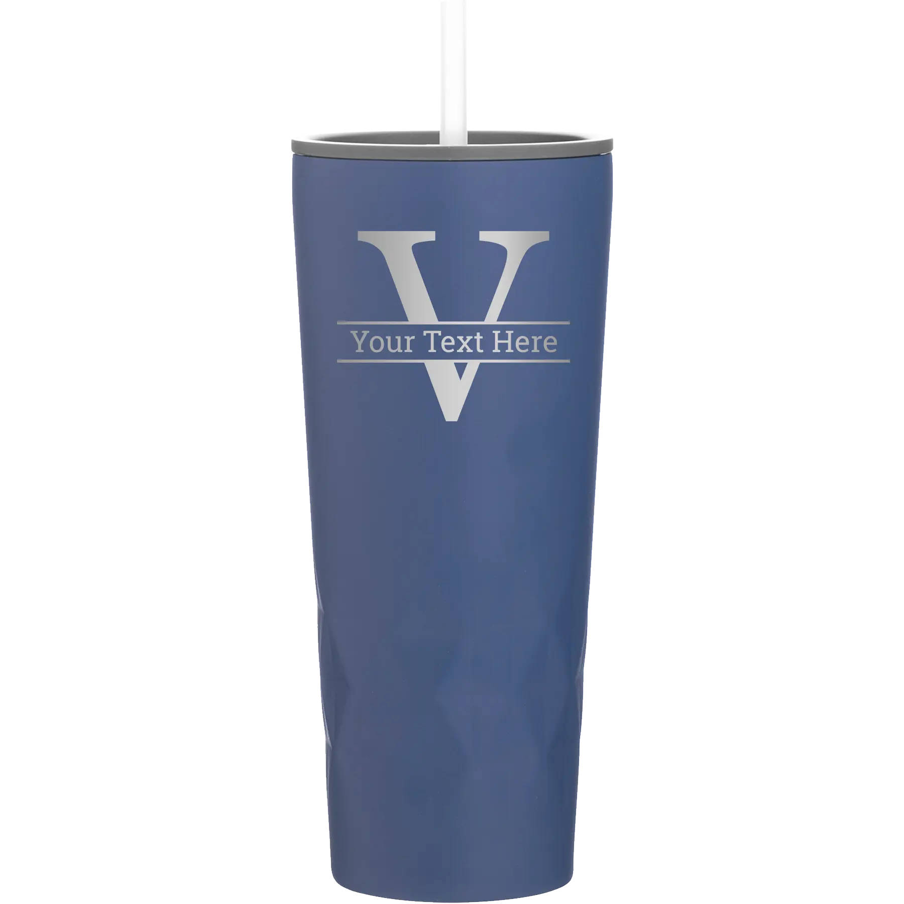 Personalized constellation 20 oz vacuum insulated tumbler with 'Monogram letter V' design