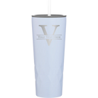 Personalized landfall 20 oz vacuum insulated tumbler with 'Monogram letter V' design