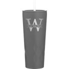 Personalized slate 20 oz vacuum insulated tumbler with 'Monogram letter W' design