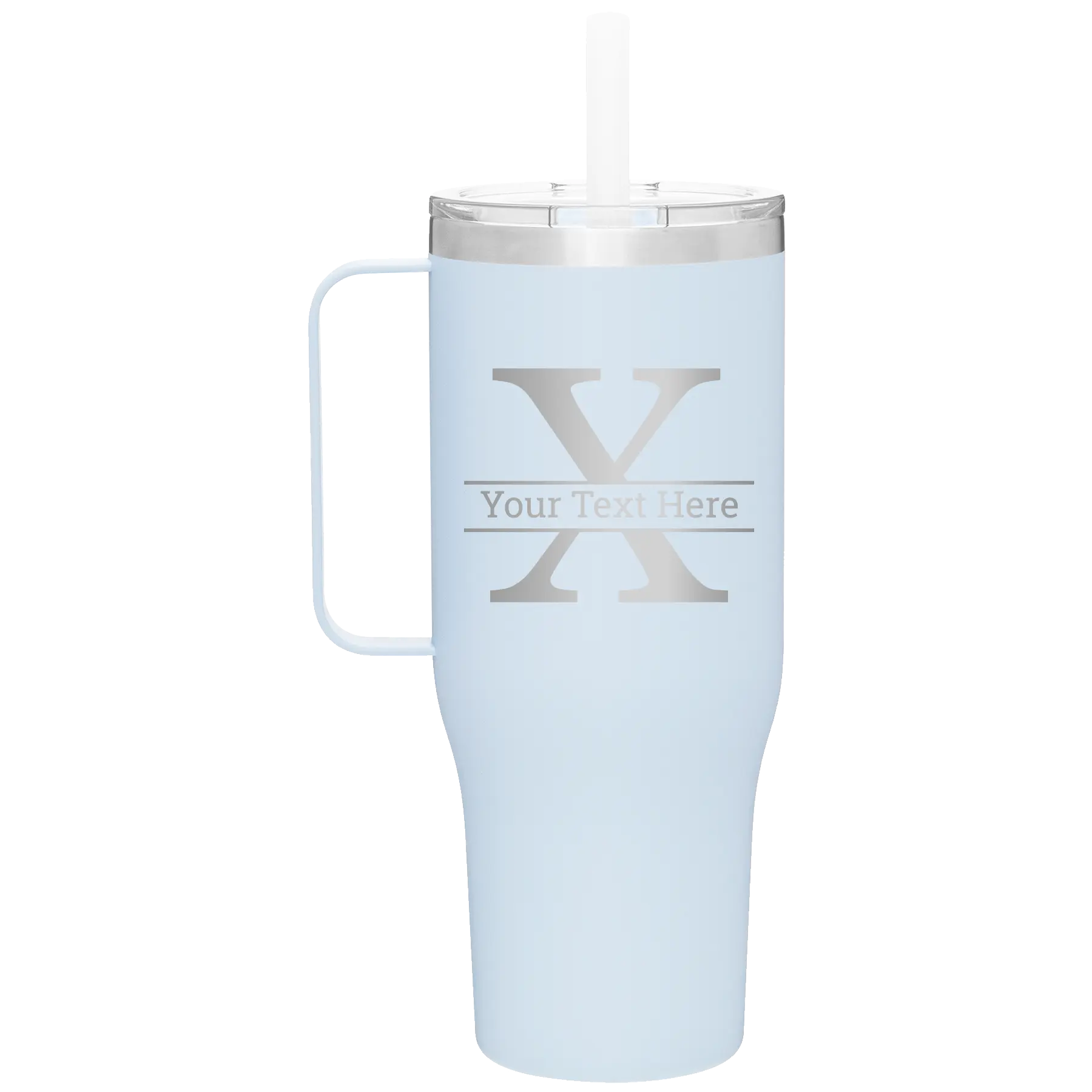 Personalized landfall 40 oz vacuum insulated tumbler mug with 'Monogram letter X' design
