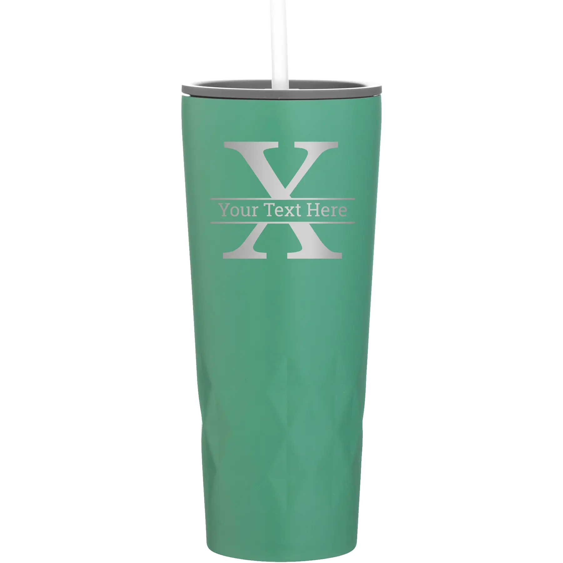 Personalized forage 20 oz vacuum insulated tumbler with 'Monogram letter X' design