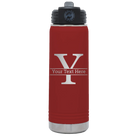 Personalized maroon 20 oz vacuum insulated water bottle with 'Monogram letter Y' design
