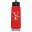 Personalized red 20 oz vacuum insulated water bottle with 'Monogram letter Y' design