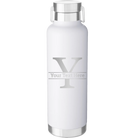 Personalized white 24 oz vacuum insulated water bottle with 'Monogram letter Y' design