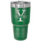 Personalized green 30 oz vacuum insulated tumbler with 'Monogram letter Y' design