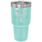 Personalized teal 30 oz vacuum insulated tumbler with 'Monogram letter Y' design