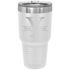 Personalized white 30 oz vacuum insulated tumbler with 'Monogram letter Y' design