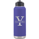 Personalized purple 32 oz vacuum insulated water bottle with 'Monogram letter Y' design