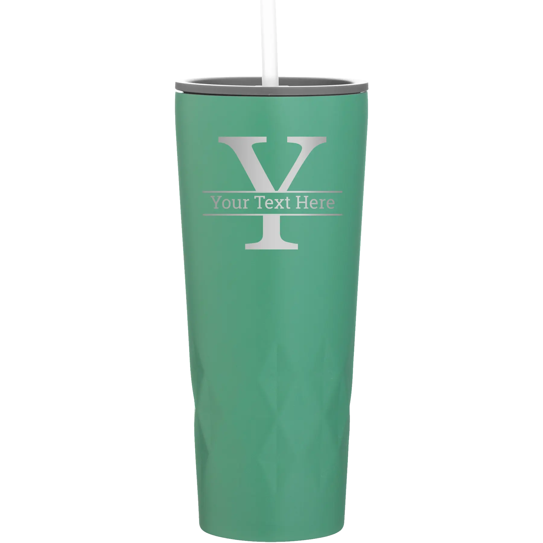Personalized forage 20 oz vacuum insulated tumbler with 'Monogram letter Y' design