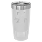 Personalized white 20 oz vacuum insulated tumbler with 'Monogram letter Z' design